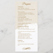 Elegantes Foto- und Goldschrift-Hochzeitsprogramm Programm (Rückseite)