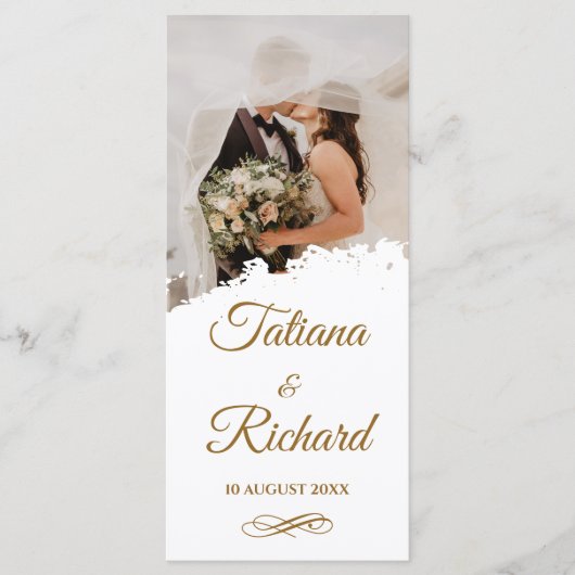 Elegantes Foto- und Goldskriptprogramm Programm (Vorderseite)