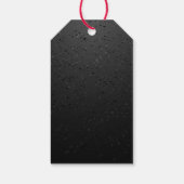 Elegantes Foto und Name Black Accent Geschenkanhänger (Rückseite)