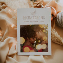 Elegantes Foto und Name | Happy Holidays