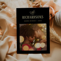 Elegantes Foto und Name | Warme Wünsche