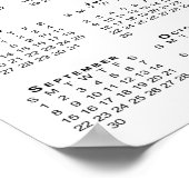 Elegantes Foto und Namen 2024 Kalender Poster (Ecke)