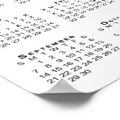 Elegantes Foto und Namen 2025 Kalender Poster (Ecke)