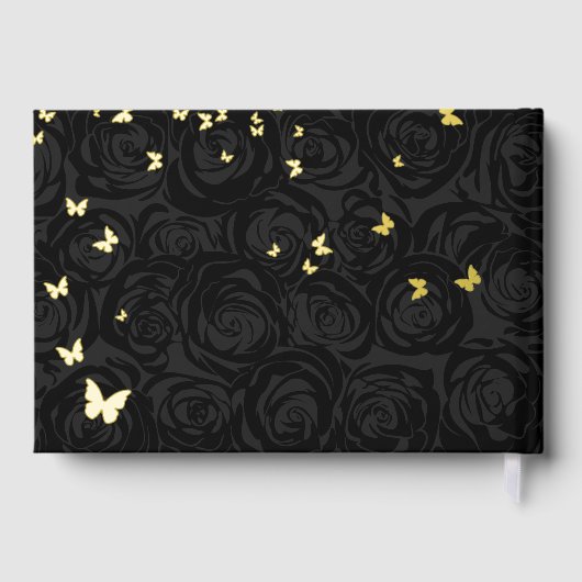 Elegantes Foto und Real Gästebuch (Rückseite)