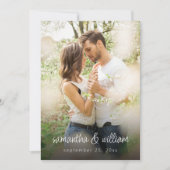 Elegantes Foto und Text | Hochzeit Save The Date (Vorderseite)