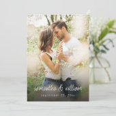 Elegantes Foto und Text | Hochzeit Save The Date (Stehend Vorderseite)