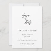 Elegantes Foto und Text | Hochzeit Save The Date (Rückseite)
