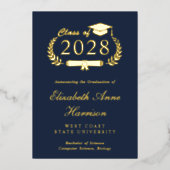 Elegantes Foto Uni-Abschluß Ankündigung (Vorderseite)