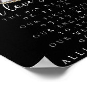 Elegantes Foto Unsere Liebe Geschichte Zeitachse H Poster (Ecke)