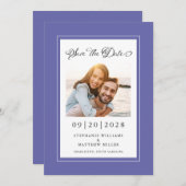 Elegantes Foto Verlobung Wedding Trendy Save The Date (Vorne/Hinten)