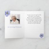 Elegantes Foto Vielen Dank für Ihr Beileid Dankeskarte (Innenseite)