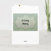 Elegantes Foto Vielen Dank für Ihr Beileid Dankeskarte (Rückseite)