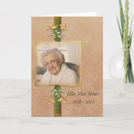 Elegantes Foto Vielen Dank für Ihr Beileid Dankeskarte (Vorderseite)