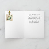 Elegantes Foto Vielen Dank für Ihr Beileid Dankeskarte (Innenseite)