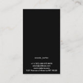 Elegantes Foto Visitenkarte (Rückseite)