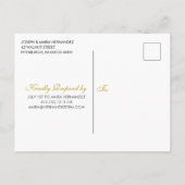 Elegantes Foto Watercolor Floral Quinceanera Einladungspostkarte (Rückseite)