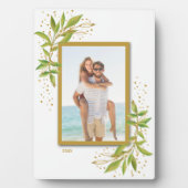 Elegantes Foto Watercolor Floral Tabletop Easel Fotoplatte (Vorderseite)