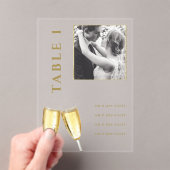 Elegantes Foto Wedding Champagne Tischnummer (Insitu (Handheld))