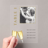 Elegantes Foto Wedding Champagne Tischnummer (Insitu (Handheld))