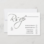 Elegantes Foto Wedding RSVP Card (Vorderseite)