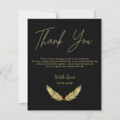 Elegantes Foto Wedding Vielen Dank (Rückseite)