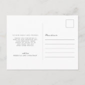 Elegantes Foto Wedding Vielen Dank Postkarte (Rückseite)