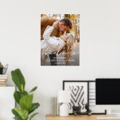 Elegantes Foto Wedding Welcome Poster (Heimbüro)