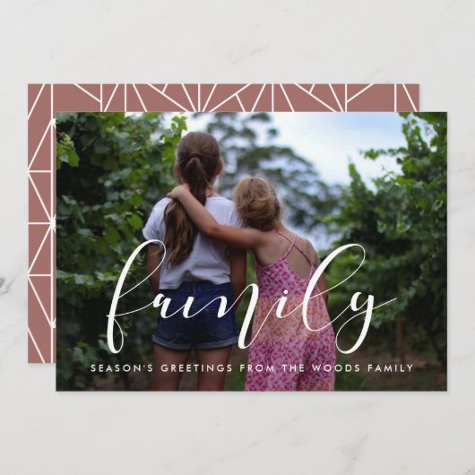 Elegantes Foto Weihnachten (Vorne/Hinten)