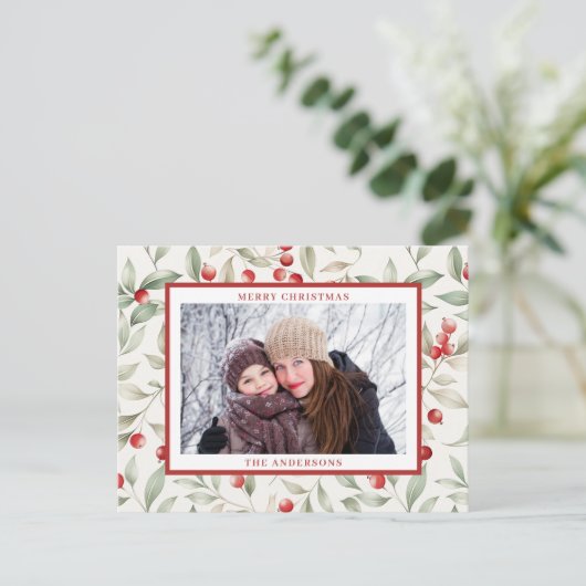 Elegantes Foto Weihnachten (Stehend Vorderseite)