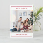 Elegantes Foto Weihnachten glücklich (Stehend Vorderseite)