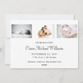 Elegantes Foto Weihnachts-Geburtstagskarte Feiertagskarte (Rückseite)