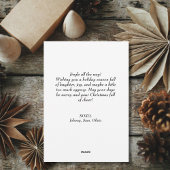 Elegantes Foto Weihnachtsfeiertage & Schneeflocken Feiertagskarte