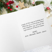 Elegantes Foto Weihnachtsfeiertage & Schneeflocken Karte