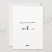 Elegantes Foto Weihnachtskalligrafie Feiertagskarte (Rückseite)