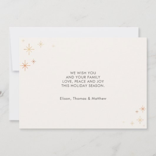 Elegantes Foto Weihnachtskarte Einladung (Rückseite)