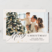 Elegantes Foto Weihnachtskarte Einladung (Vorne/Hinten)