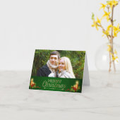 Elegantes Foto Weihnachtskarte Karte (Gelbe Blume)