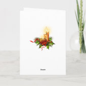 Elegantes Foto Weihnachtskarte mit Glühkerze Feiertagskarte (Rückseite)
