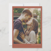 Elegantes Foto Wildblume Boho Wedding Einladung (Rückseite)