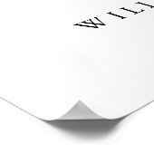 Elegantes Foto - Willkommen Poster (Ecke)