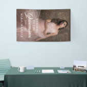 Elegantes Foto Willkommen Quinceanera Party Signat Banner (Messeveranstaltung)