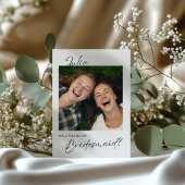 Elegantes Foto wird meine Bridesmaid-Karte sein Einladung