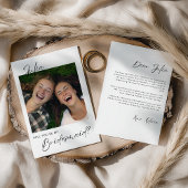 Elegantes Foto wird meine Bridesmaid-Karte sein Einladung