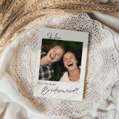 Elegantes Foto wird meine Bridesmaid-Karte sein Einladung