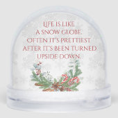 Elegantes Foto Zitate Weihnachten Schneekugeln (Rückseite)