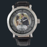 Elegantes Foto zum 10. Hochzeitstag Armbanduhr<br><div class="desc">Dieses elegante 10-jährige Foto-Design mit Foto,  Namen und Hochzeitsdaten und Jubiläumsdaten ist für jeden Geschmack etwas dabei. Original Design erstellt von Holiday Hearts Designs.</div>