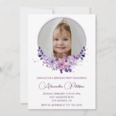 Elegantes Foto zum 7. Geburtstag Einladung (Vorderseite)