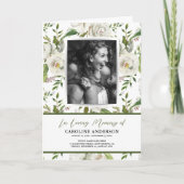 Elegantes Foto zur Beerdigung der Flora Programm (Vorderseite)