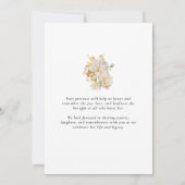 Elegantes Foto zur Beerdigung des Gedächtnisses Einladung (Rückseite)