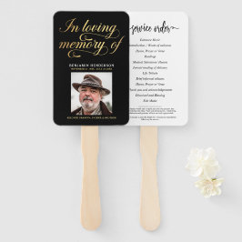 Elegantes Foto zur Beerdigung des Gedächtnisses Fächer